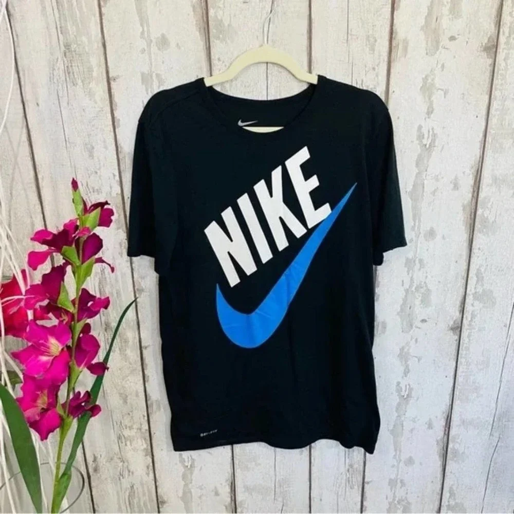 Nike - Vintage Blue Woosh Logo Tee - Picture 1 of 5